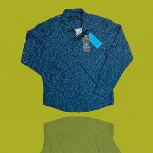 NWT Nickel & Iron Performance Stretch Button Down Shirt Size M, "Insignia Blue"